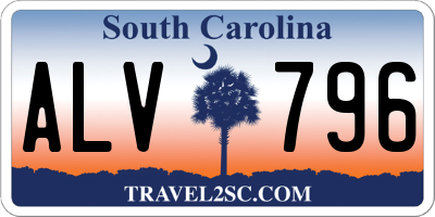 SC license plate ALV796