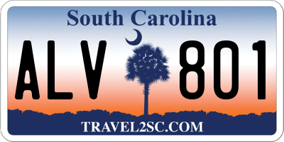 SC license plate ALV801