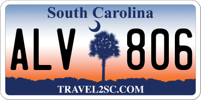 SC license plate ALV806