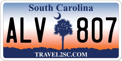 SC license plate ALV807