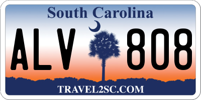 SC license plate ALV808
