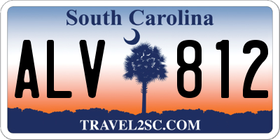 SC license plate ALV812