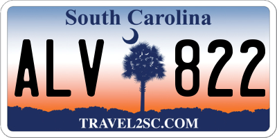 SC license plate ALV822