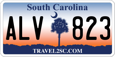 SC license plate ALV823