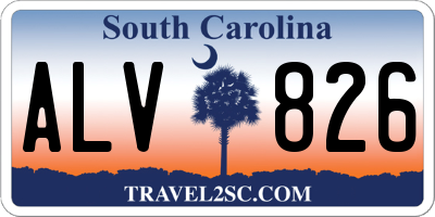 SC license plate ALV826