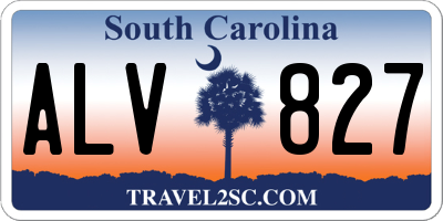 SC license plate ALV827
