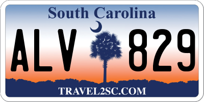 SC license plate ALV829