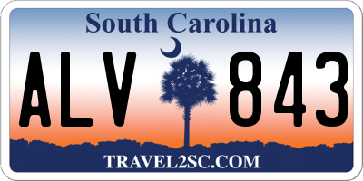 SC license plate ALV843