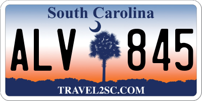 SC license plate ALV845