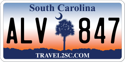 SC license plate ALV847