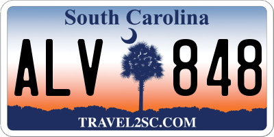 SC license plate ALV848