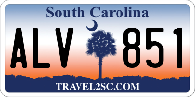 SC license plate ALV851