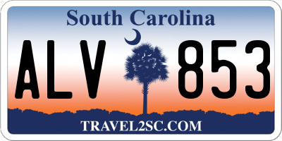 SC license plate ALV853