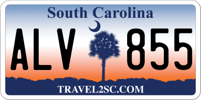 SC license plate ALV855