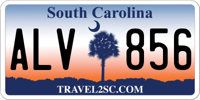 SC license plate ALV856