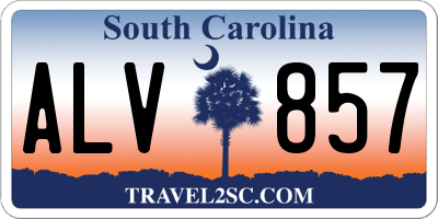 SC license plate ALV857