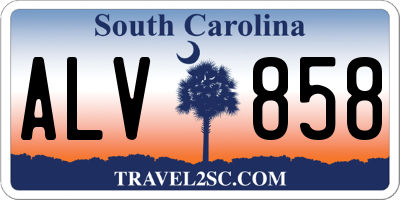 SC license plate ALV858