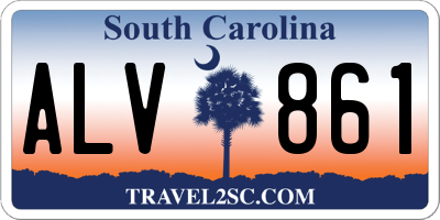 SC license plate ALV861