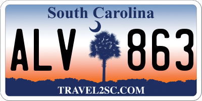 SC license plate ALV863