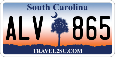 SC license plate ALV865