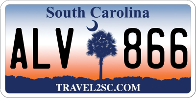 SC license plate ALV866