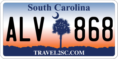SC license plate ALV868