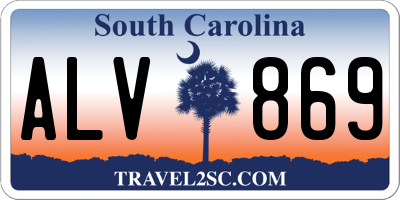 SC license plate ALV869