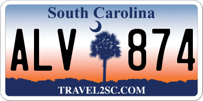 SC license plate ALV874