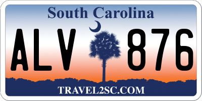 SC license plate ALV876