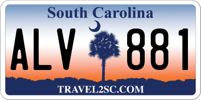 SC license plate ALV881
