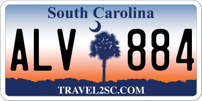 SC license plate ALV884