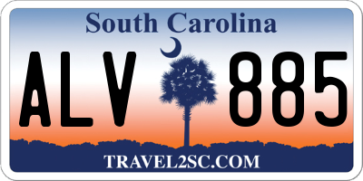 SC license plate ALV885