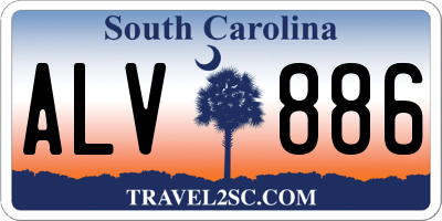SC license plate ALV886