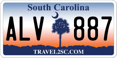 SC license plate ALV887
