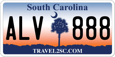 SC license plate ALV888