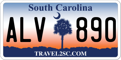 SC license plate ALV890