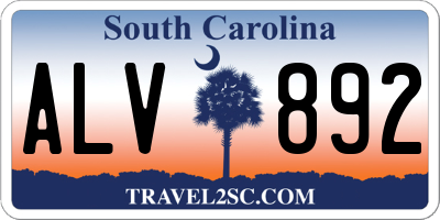 SC license plate ALV892