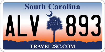 SC license plate ALV893