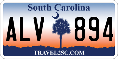 SC license plate ALV894