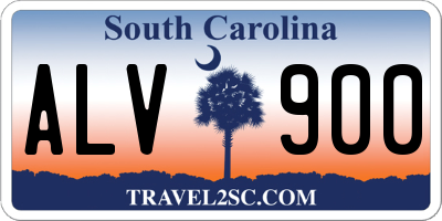 SC license plate ALV900