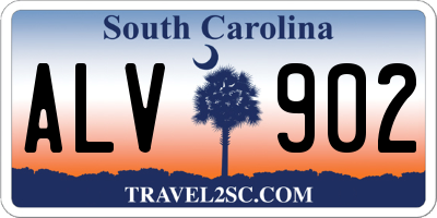 SC license plate ALV902