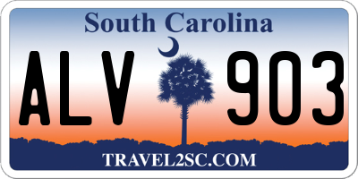 SC license plate ALV903