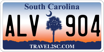 SC license plate ALV904