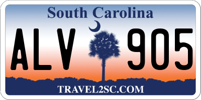 SC license plate ALV905