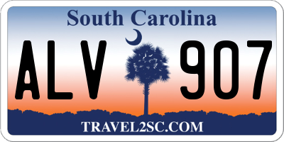 SC license plate ALV907