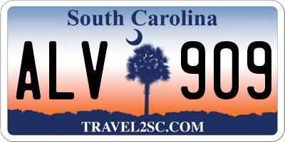 SC license plate ALV909