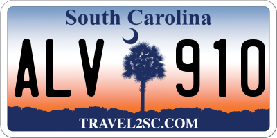 SC license plate ALV910