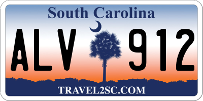 SC license plate ALV912