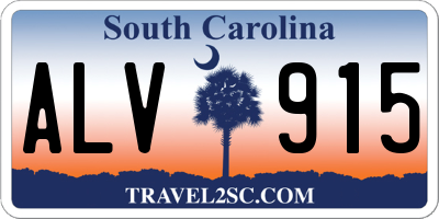 SC license plate ALV915