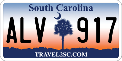 SC license plate ALV917